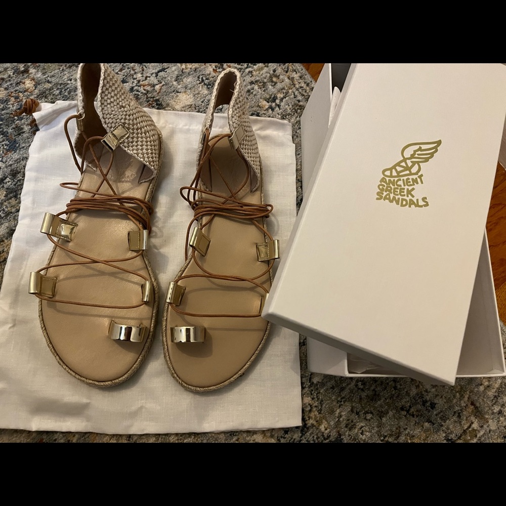 ANCIENT GREEK SANDALS
Esmeralda lace-up leather espadrille sandals